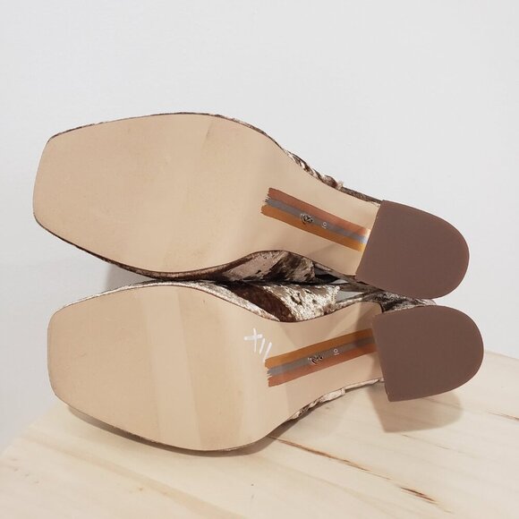 Sam Edelman Jildie Slingback Mary Jane Heel Size 10 Sand Crushed Velvet Retro - Picture 14 of 15